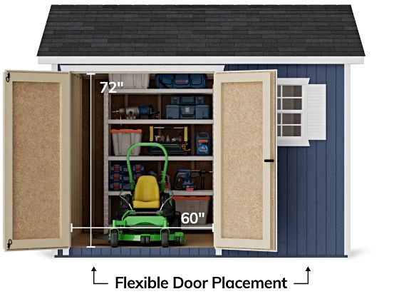 Pre-Assembled & Secure Double Doors with Flexible Placement