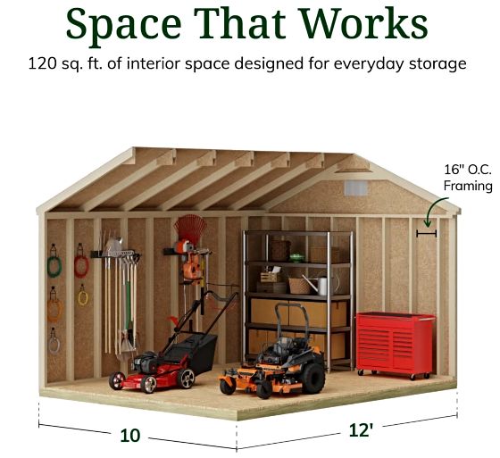 High Sidewalls & Spacious Interior for Maximum Storage