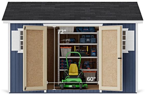 Pre-Assembled & Secure Double Doors with Flexible Placement