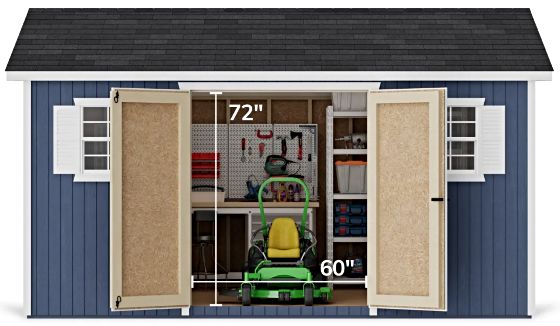 Pre-Assembled & Secure Double Doors with Flexible Placement