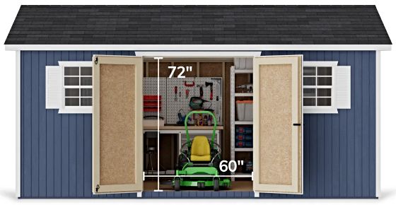 Pre-Assembled & Secure Double Doors with Flexible Placement