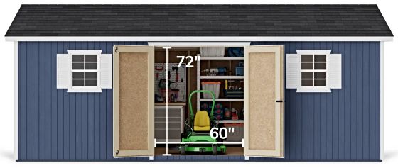 Pre-Assembled & Secure Double Doors with Flexible Placement