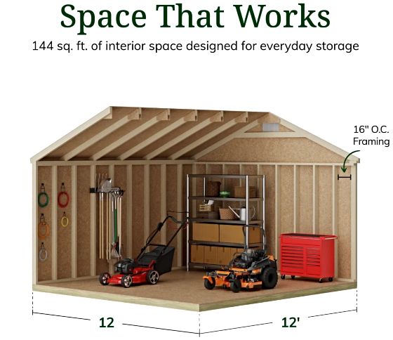 High Sidewalls & Spacious Interior for Maximum Storage