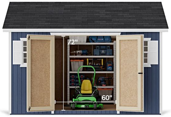 Pre-Assembled & Secure Double Doors with Flexible Placement