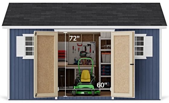 Pre-Assembled & Secure Double Doors with Flexible Placement