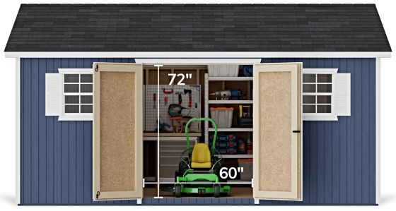 Pre-Assembled & Secure Double Doors with Flexible Placement