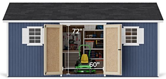 Pre-Assembled & Secure Double Doors with Flexible Placement