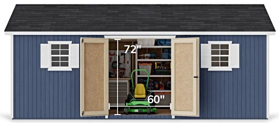 Pre-Assembled & Secure Double Doors with Flexible Placement