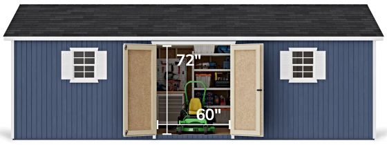 Pre-Assembled & Secure Double Doors with Flexible Placement