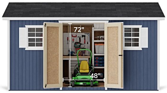 Pre-Assembled & Secure Double Doors with Flexible Placement