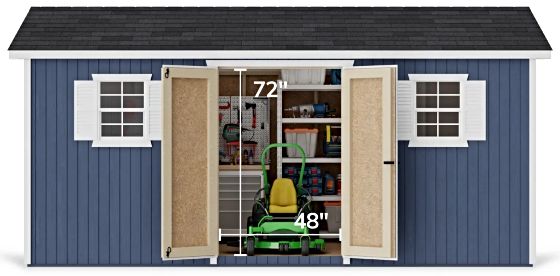 Pre-Assembled & Secure Double Doors with Flexible Placement