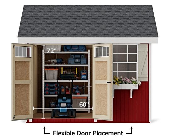Pre-Assembled Double Doors with Transom Windows & Flexible Placement