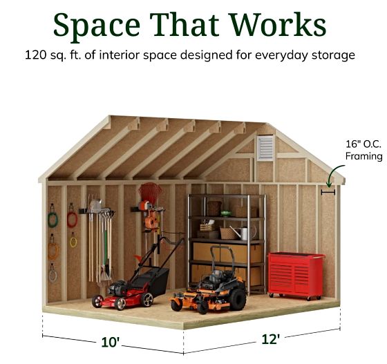 High Sidewalls & Spacious Interior for Maximum Storage
