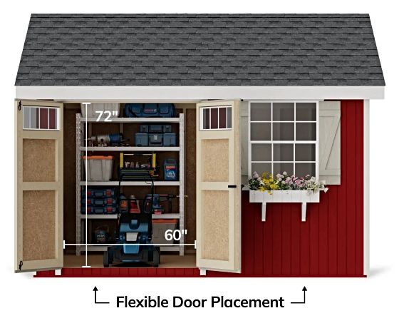 Pre-Assembled Double Doors with Transom Windows & Flexible Placement