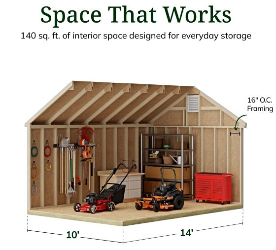 High Sidewalls & Spacious Interior for Maximum Storage