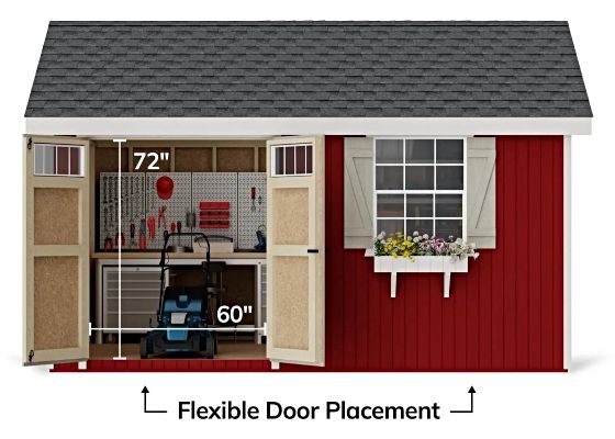 Pre-Assembled Double Doors with Transom Windows & Flexible Placement