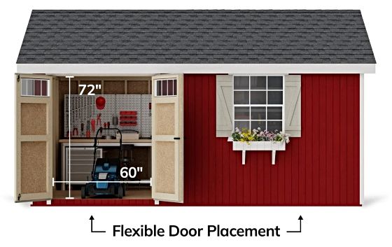 Pre-Assembled Double Doors with Transom Windows & Flexible Placement