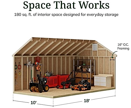 High Sidewalls & Spacious Interior for Maximum Storage