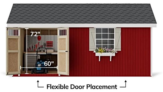 Pre-Assembled Double Doors with Transom Windows & Flexible Placement