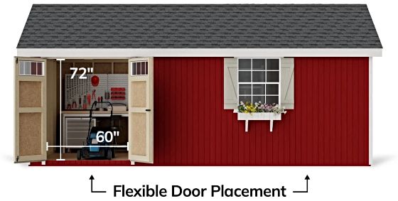 Pre-Assembled Double Doors with Transom Windows & Flexible Placement