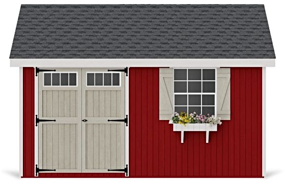 Introducing the Little Cottage Co. 12x14 Colonial Pinehurst Wood Shed Kit.