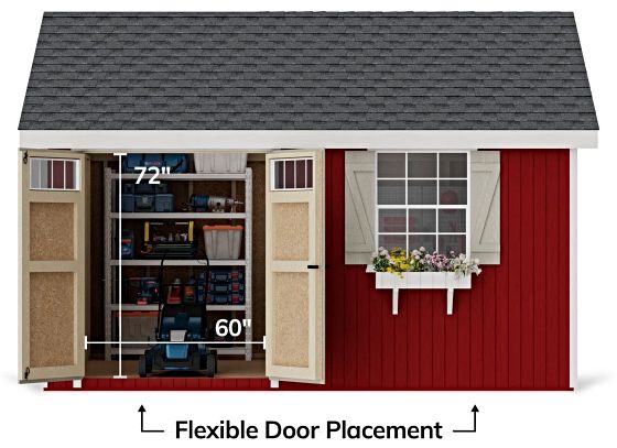 Pre-Assembled Double Doors with Transom Windows & Flexible Placement