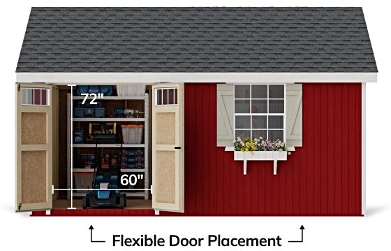 Pre-Assembled Double Doors with Transom Windows & Flexible Placement