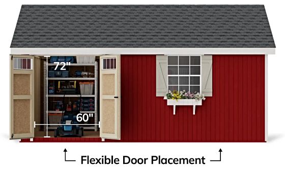 Pre-Assembled Double Doors with Transom Windows & Flexible Placement