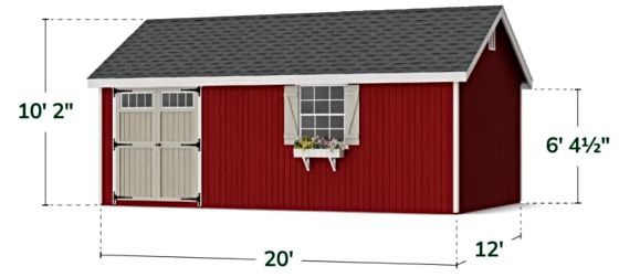Colonial Pinehurst Shed - Measurements