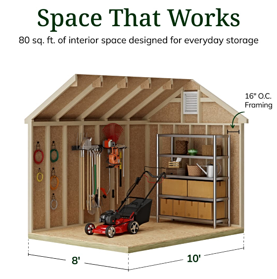 High Sidewalls & Spacious Interior for Maximum Storage