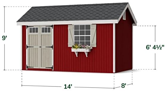 Colonial Pinehurst Shed - Measurements