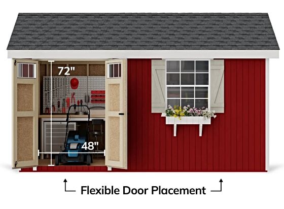 Pre-Assembled Double Doors with Transom Windows & Flexible Placement