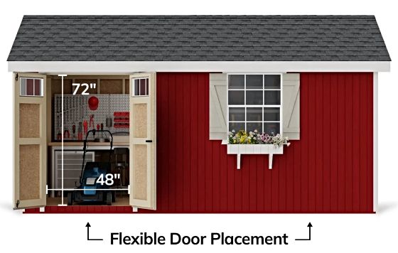Pre-Assembled Double Doors with Transom Windows & Flexible Placement