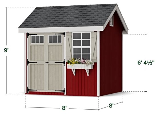 Colonial Pinehurst Shed - Measurements