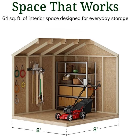 Tall Sidewalls & Generous Interior Space for More Storage