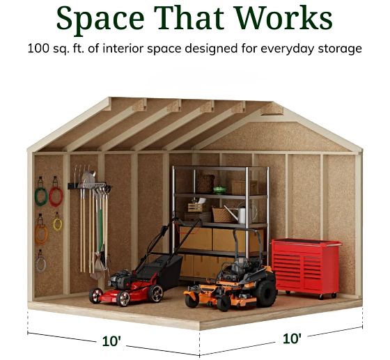 Tall Sidewalls & Generous Interior Space for More Storage
