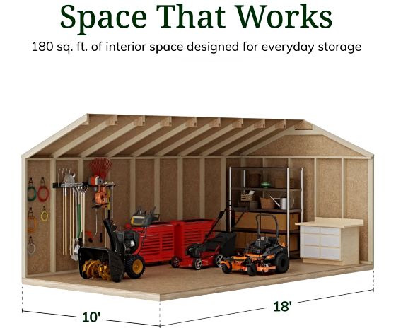 Tall Sidewalls & Generous Interior Space for More Storage