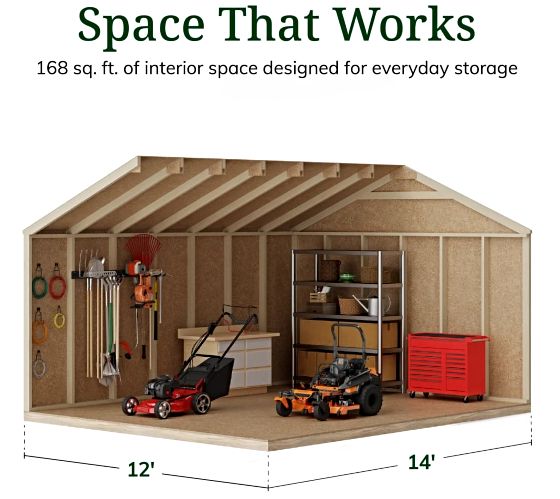 Tall Sidewalls & Generous Interior Space for More Storage