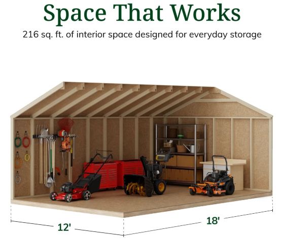 Tall Sidewalls & Generous Interior Space for More Storage