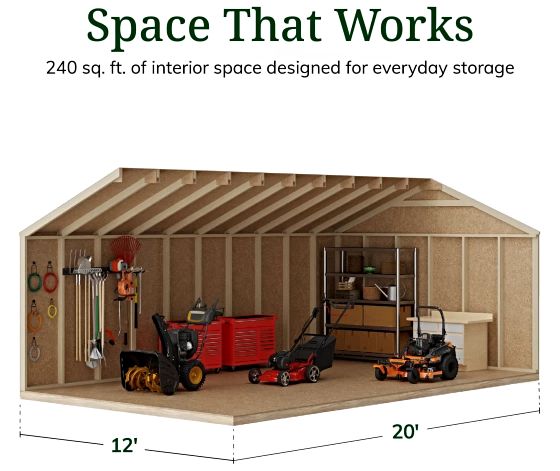 Tall Sidewalls & Generous Interior Space for More Storage