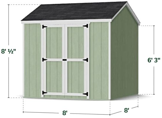 Value Gable Shed with Side Entry - Measurements