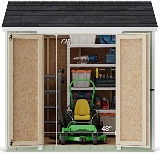 Pre-Assembled Double Doors with Metal Latch & 2x3 Bracing
