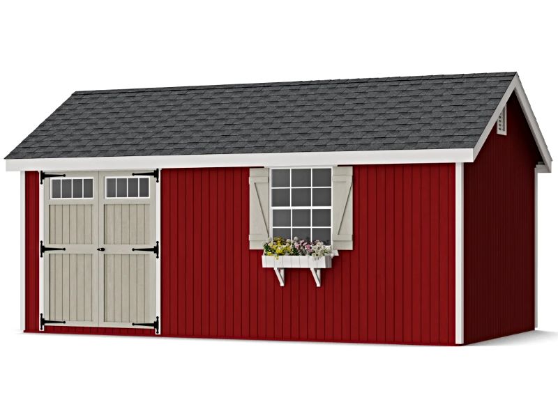 Little Cottage Co. 10x18 Colonial Pinehurst Wood Shed Kit
