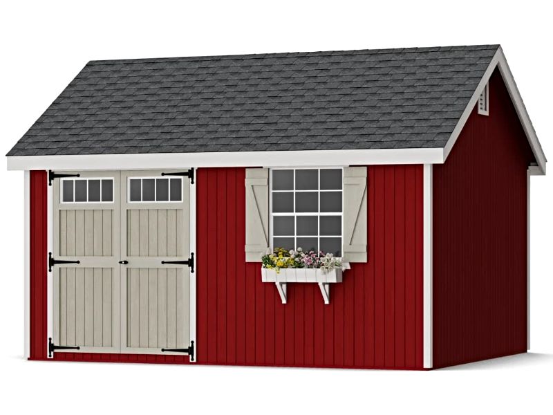 Little Cottage Co. 12x14 Colonial Pinehurst Wood Shed Kit