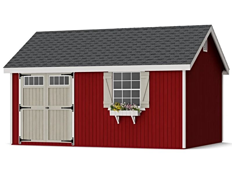 Little Cottage Co. 12x16 Colonial Pinehurst Wood Shed Kit