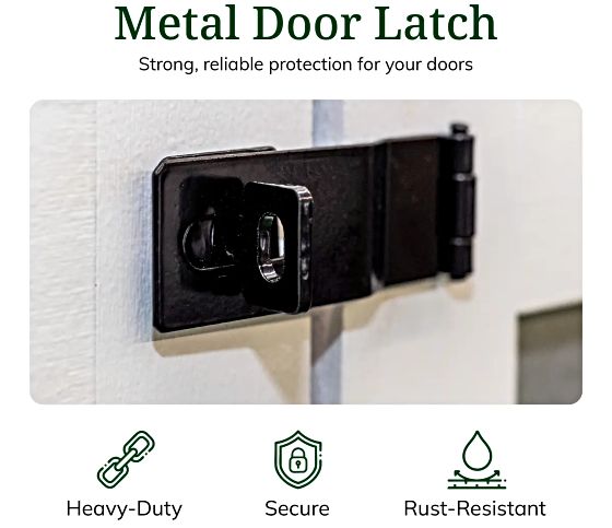 Durable Metal Latch for secure closure and long-lasting use