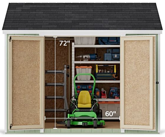 Pre-Assembled Double Doors with Metal Latch & 2x3 Bracing