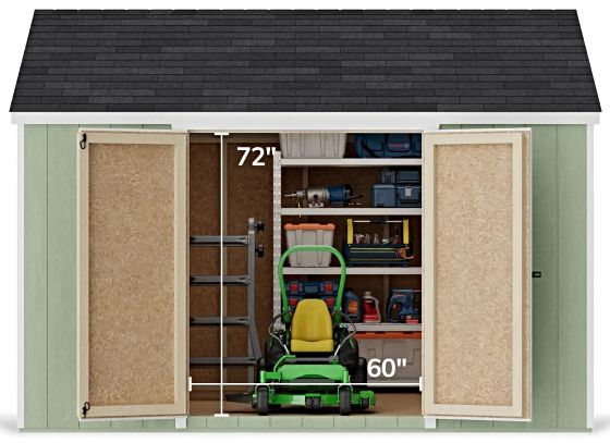 Pre-Assembled Double Doors with Metal Latch & 2x3 Bracing