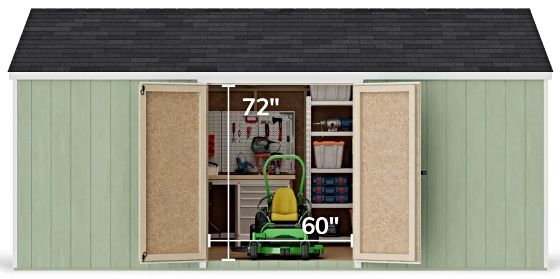 Pre-Assembled Double Doors with Metal Latch & 2x3 Bracing