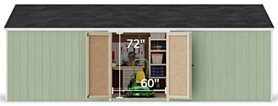 Pre-Assembled Double Doors with Metal Latch & 2x3 Bracing